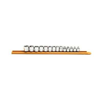 14 Piece 3/8" Drive 6 Point Stubby Socket Set Metric Main image