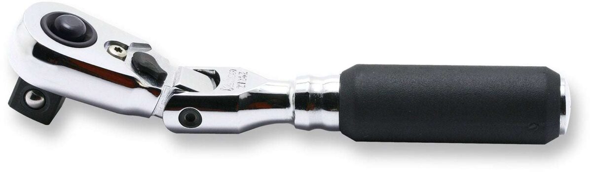 Ko-ken 2726ZB-3/8(L160) 1/4" Body 3/8" Sq. Dr. Ratchet Handle 72 teeth Flexible Head Length 160mm Quick Release Z-series