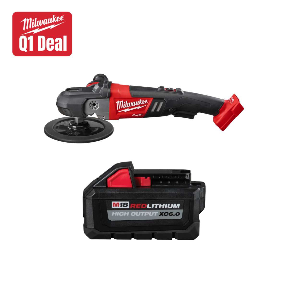 Milwaukee Tool M18 FUEL 7” Variable Speed Polisher w/ FREE Item Main image