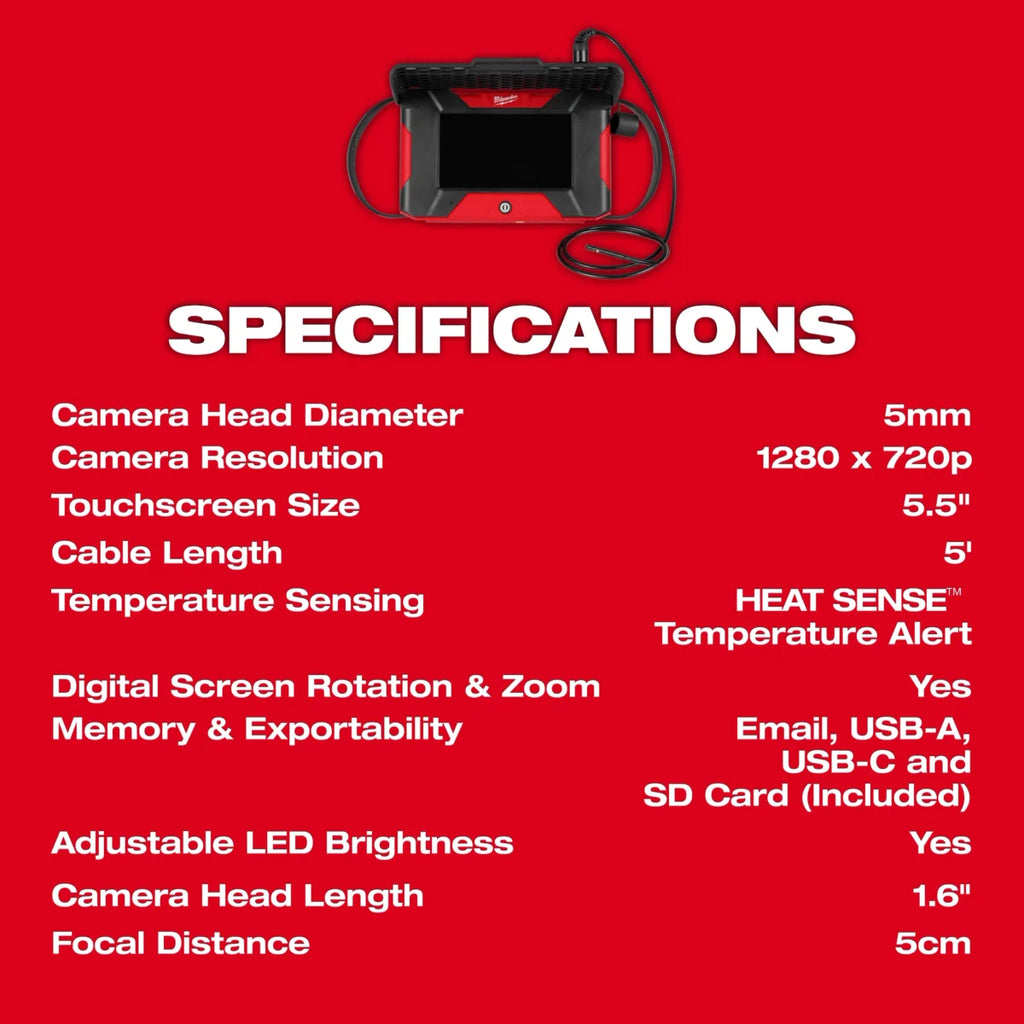 Milwaukee Tool M12 Auto Shop Borescope with Wi-Fi File Sharing