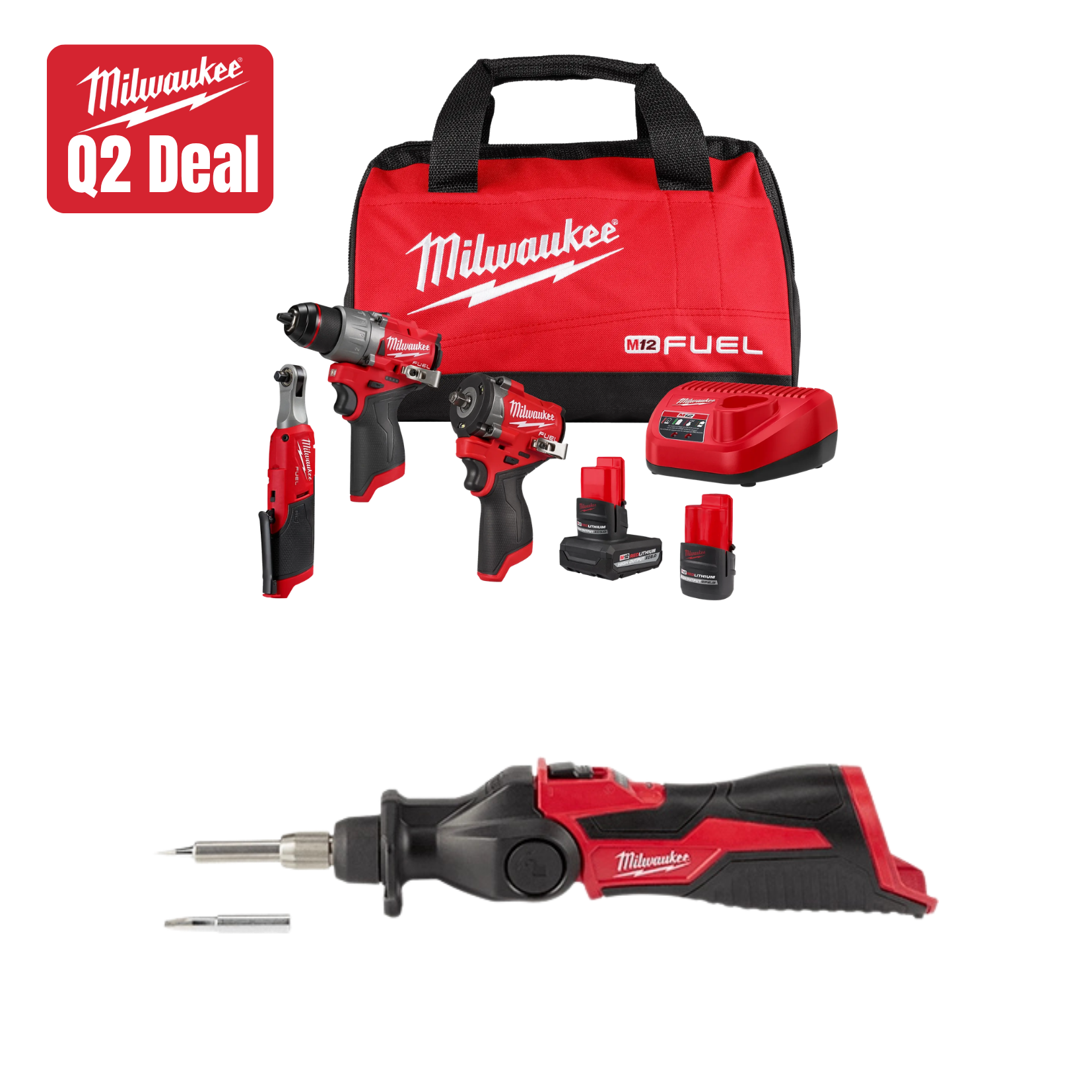 NEW Milwaukee Tool M12 FUEL 3-Tool Combo Kit w/ FREE Item