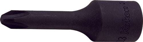 Ko-ken 3005-10 3/8 Sq. Dr. Bit Socket Slotted 1.6x10  Length 60mm