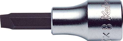 Ko-ken 3005-8 3/8 Sq. Dr. Bit Socket Slotted 1.2X8  Length 60mm