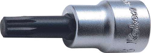 Ko-ken 3020.50-M8 3/8 Sq. Dr. Bit Socket XZN M8 Triple Square Length 50mm