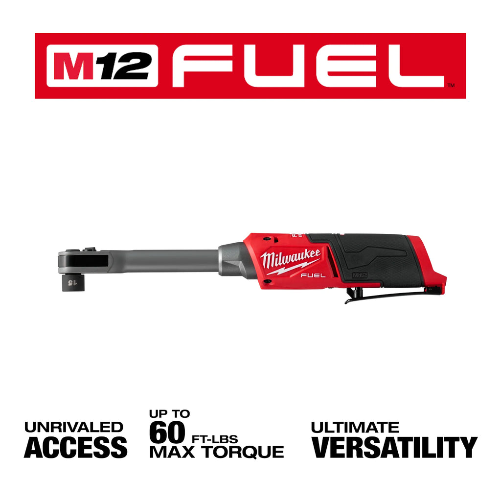 Milwaukee M12 Insider Pass-Thru Ratchet BARE TOOL w/ 5.0 High Output Battery