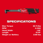 Milwaukee M12 Insider Pass-Thru Ratchet BARE TOOL w/ 5.0 High Output Battery
