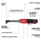 Milwaukee M12 Insider Pass-Thru Ratchet BARE TOOL w/ 5.0 High Output Battery
