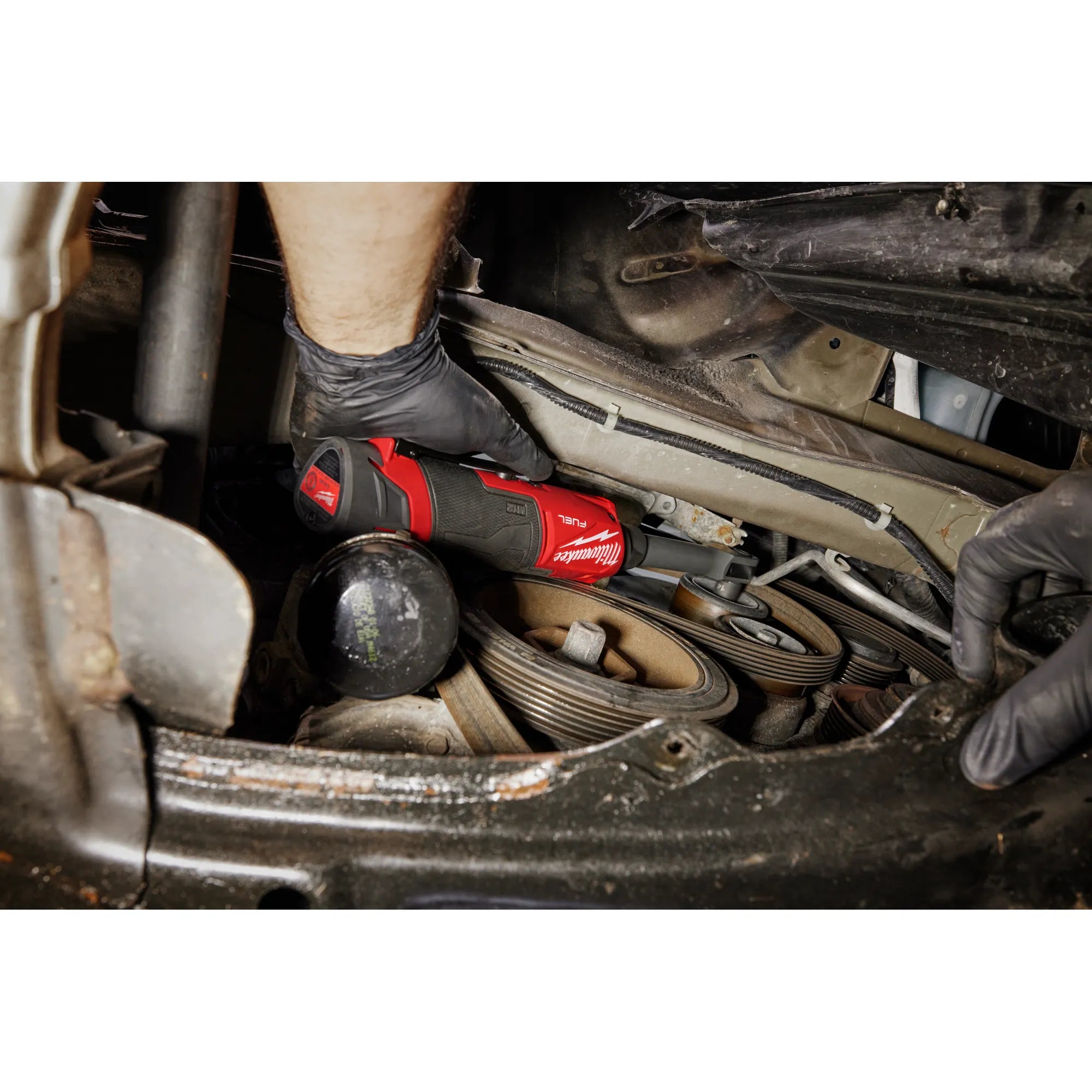 Milwaukee M12 Insider Pass-Thru Ratchet BARE TOOL w/ 5.0 High Output Battery