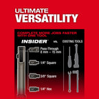 Milwaukee M12 Insider Pass-Thru Ratchet BARE TOOL w/ 5.0 High Output Battery