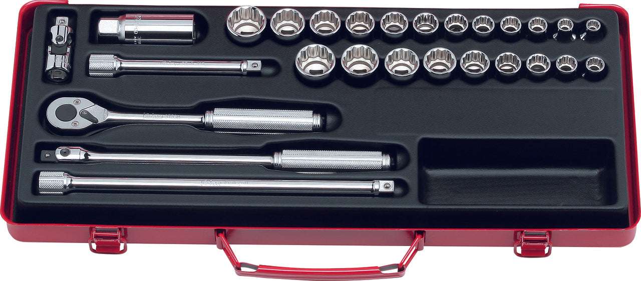 Ko-ken 3206M 3/8 Sq. Dr. Socket set   6, 12 point   21 pieces