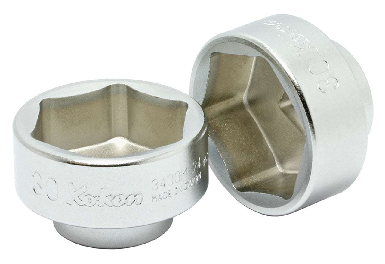 Ko-ken 3400M.24-30 3/8 Sq. Dr. Socket  30mm 6 point Length 24mm