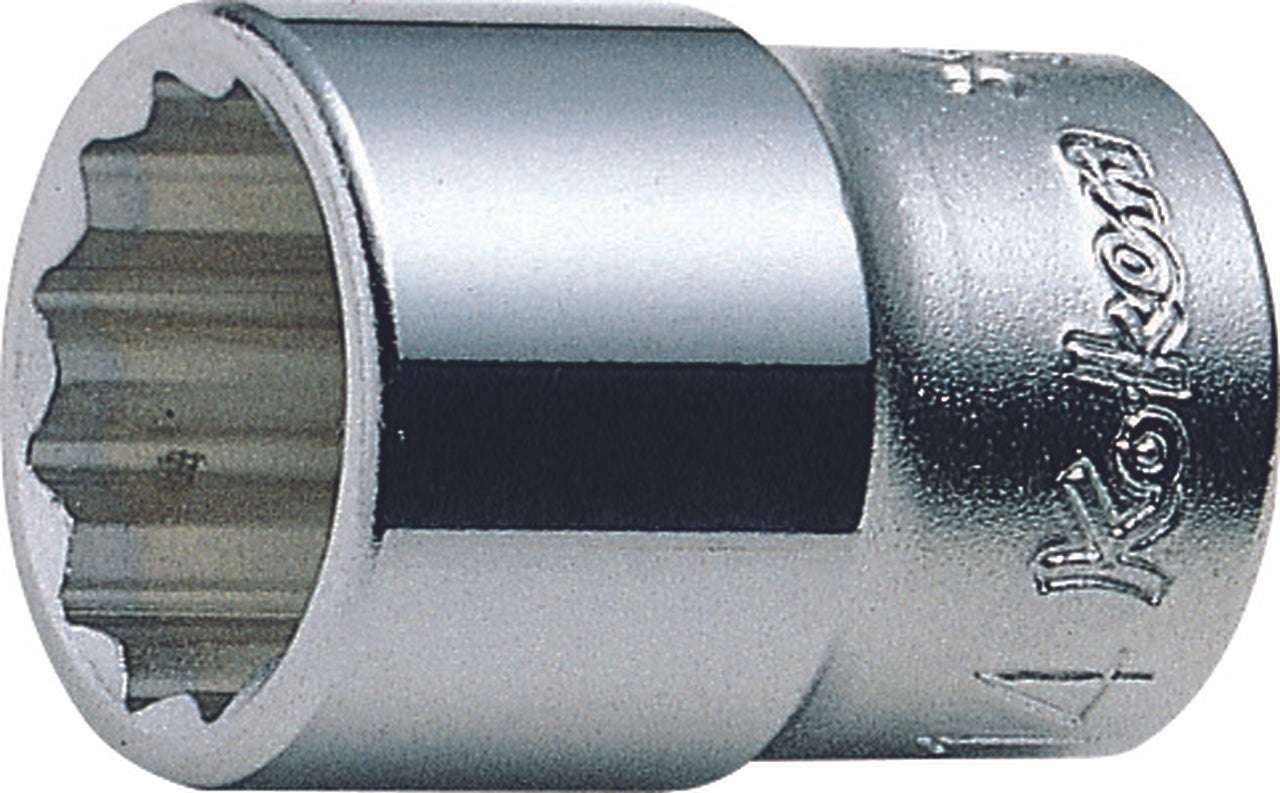 Ko-ken 3405M-22 3/8 Sq. Dr. Socket  22mm 12 point Length 32mm