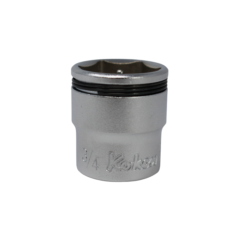 Ko-ken 3450A-3/8 3/8 Sq. Dr. SAE Nut Grip Chrome Socket in 3/8 Main image