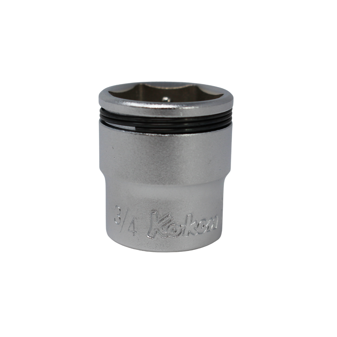 Ko-ken 3450A-3/8 3/8 Sq. Dr. SAE Nut Grip Chrome Socket in 3/8