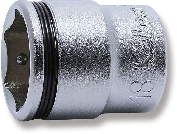Ko-ken 3450M-19 3/8 Sq. Dr. Socket  19mm Nut Grip Length 29mm Main image