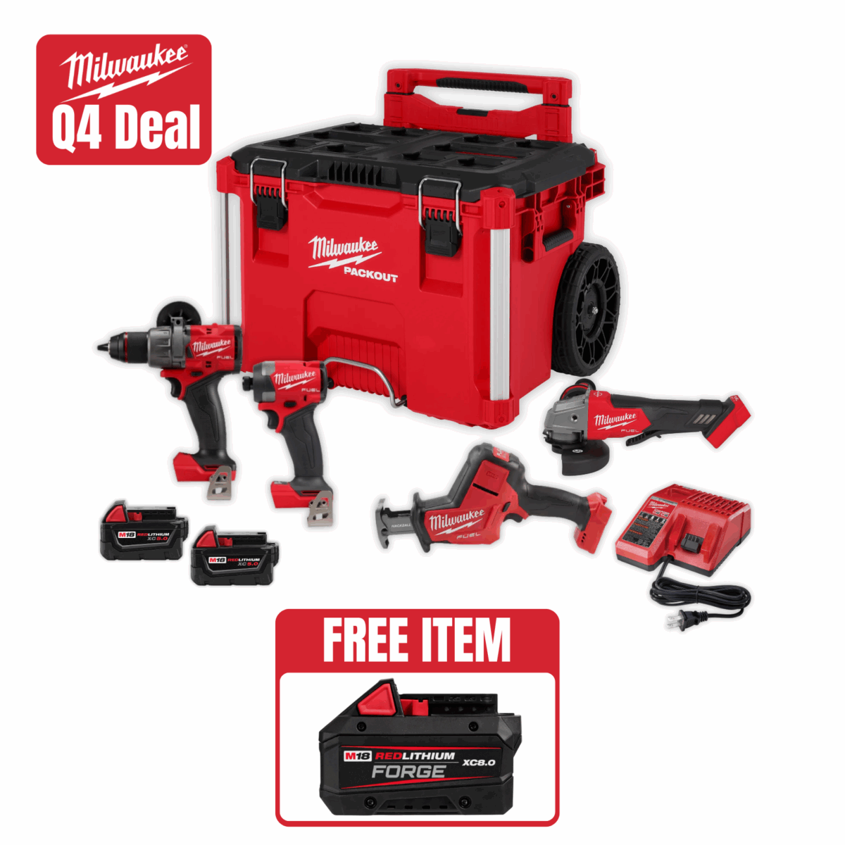 M18 Fuel 4-Tool PACKOUT Combo Kit Main image