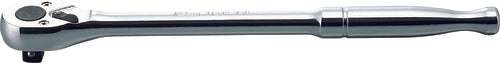 Ko-ken 3753PB 3/8 Sq. Dr. Ratchet Handle  24 teeth  Length 200mm Push Button Polished Handle