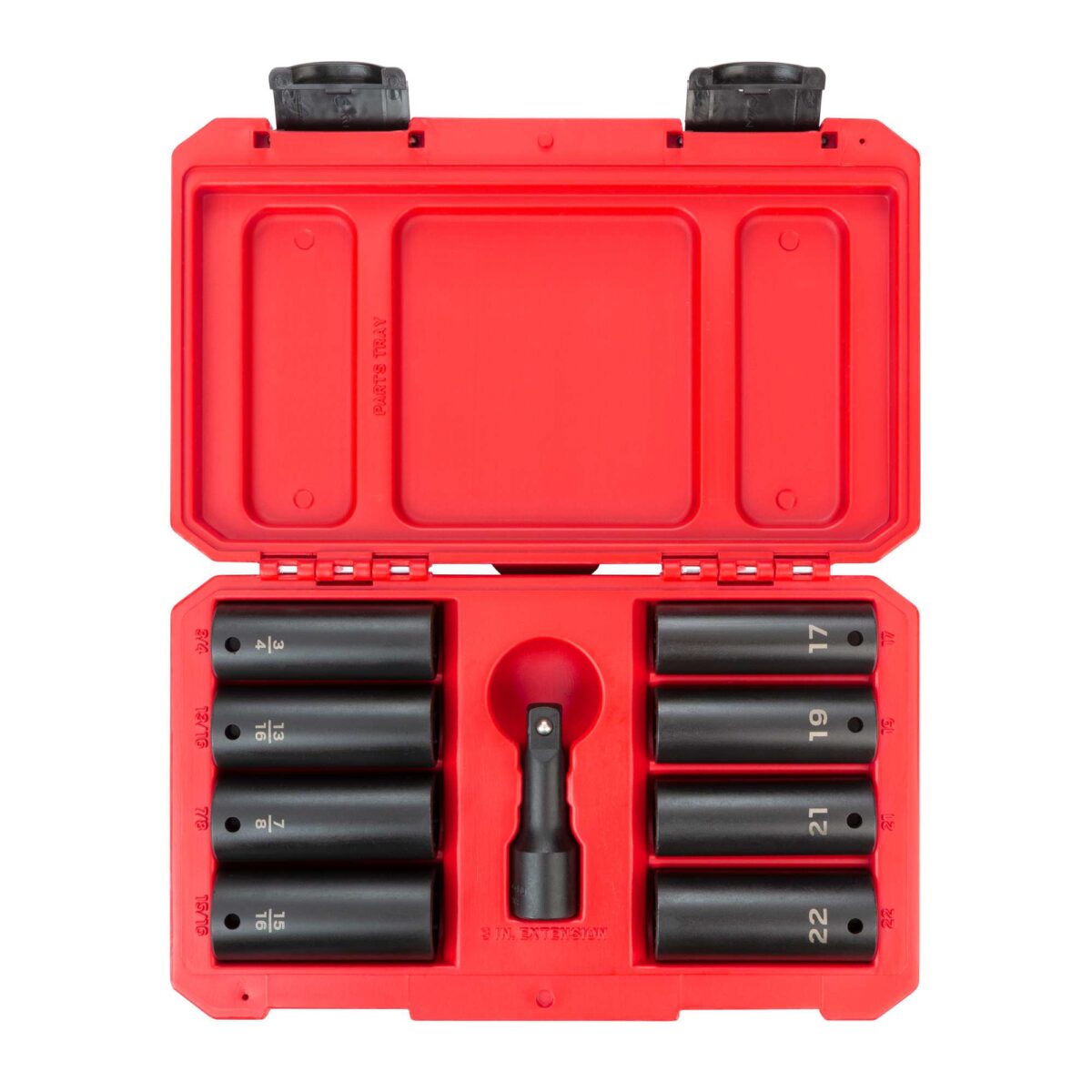 TEKTON 1/2 Inch Drive Impact Lug Nut Socket Set with Case (9-Piece) | SID92415