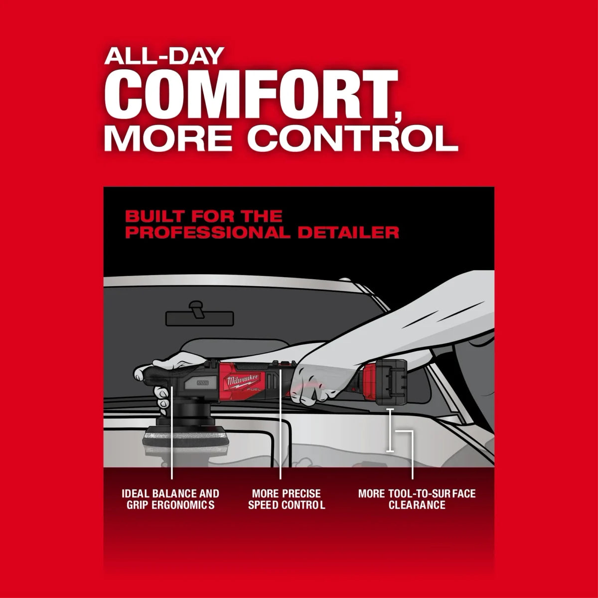 Milwaukee Tool M18 FUEL 21mm Random Orbital Polisher