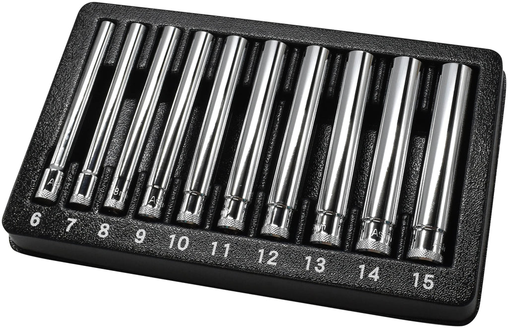 Astro Pneumatic 10pc 1/4 Inch Drive Extra Deep Metric Socket Set