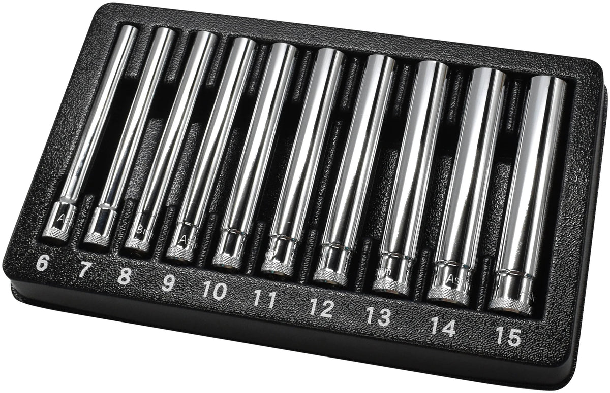Astro Pneumatic 10pc 1/4 Inch Drive Extra Deep Metric Socket Set