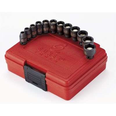 Sunex Tools 12-Piece 1/4 in. Drive Metric Magnetic Impact Socket Set Main image