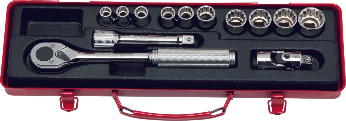 Ko-ken 4223M 1/2 Sq. Dr. 15 Piece 12-Point Metric Socket set  10-22mm Main image