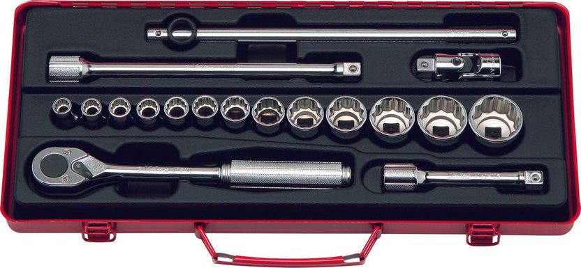 Ko-ken 4251A 1/2 Sq. Dr. 18 Piece 12-Point SAE Socket set  3/8-1.1/4" Main image