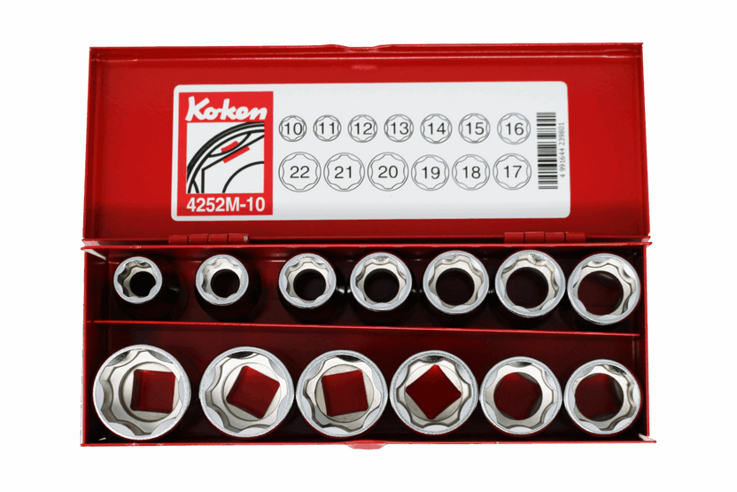 Ko-ken 4261M 1/2 Sq. Dr. 18 Piece 12-Point Metric Socket set  8-27mm Main image