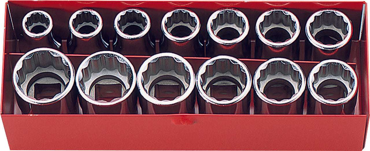 Ko-ken 4252M-10 1/2 Sq. Dr. 13 Piece Surface Drive 6-Point Metric Socket set  10-22mm