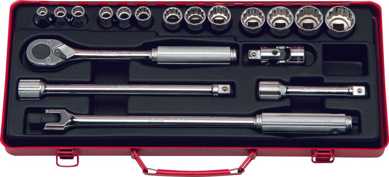 Ko-ken 4263M 1/2 Sq. Dr. 21 Piece 12-Point Metric Socket set  8-27mm Main image