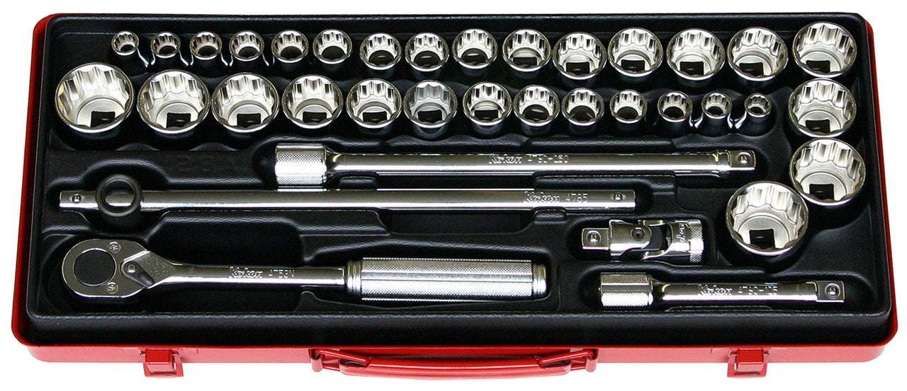 Ko-ken 4285Z 1/2 Sq. Dr. 21 Piece Z-Series 6-Point Metric Socket set  8-32mm