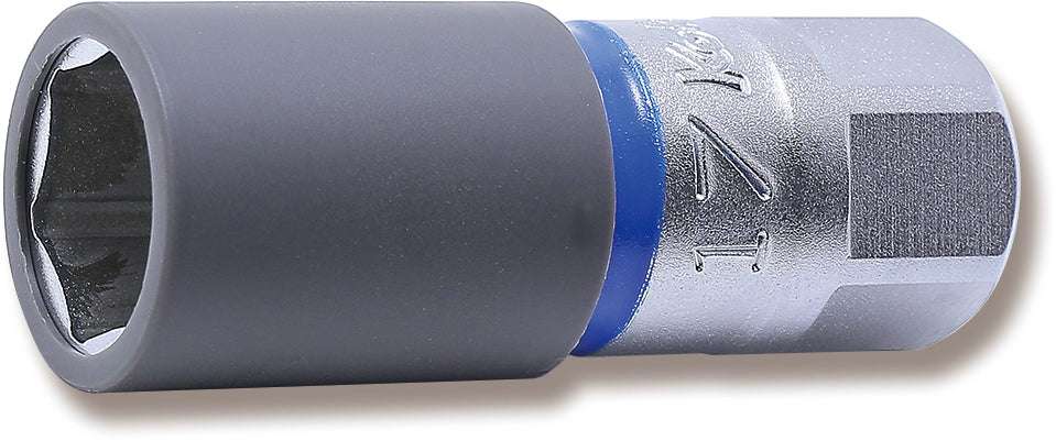 Ko-ken 4300PMZ.65-19 1/2 Sq. Dr. Wheel Nut Socket  19mm Extra Thin walled Length 65mm Color coded Protector