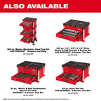 Milwaukee Tool 242 Piece 1/4 3/8 1/2 Inch Drive Metric and SAE Ratchet and Socket Set with Packout 4 Drawer Tool Box