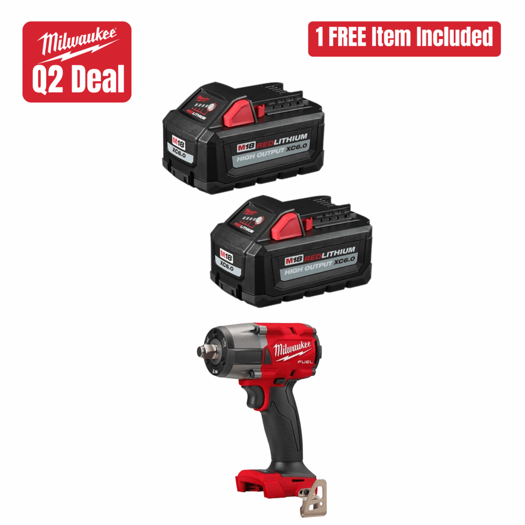 2-Pack of M18 Redlithium High Output XC 6.0 Battery w/ Free Item
