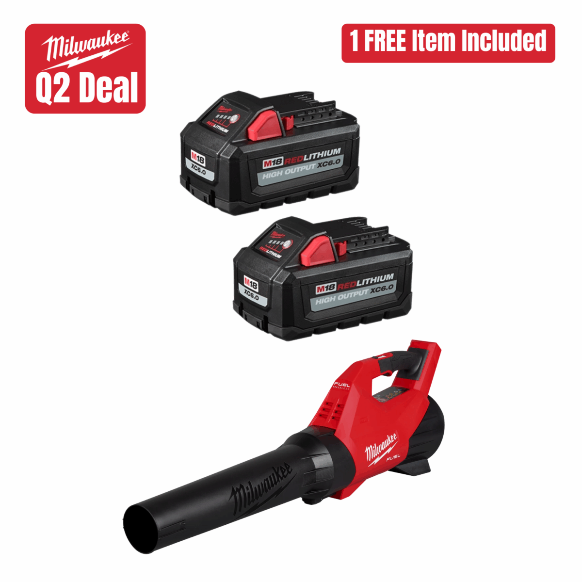 2-Pack of M18 Redlithium High Output XC 6.0 Battery w/ Free Item Secondary image
