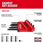 13-Key Ball End L-Style Hex Key Set - SAE