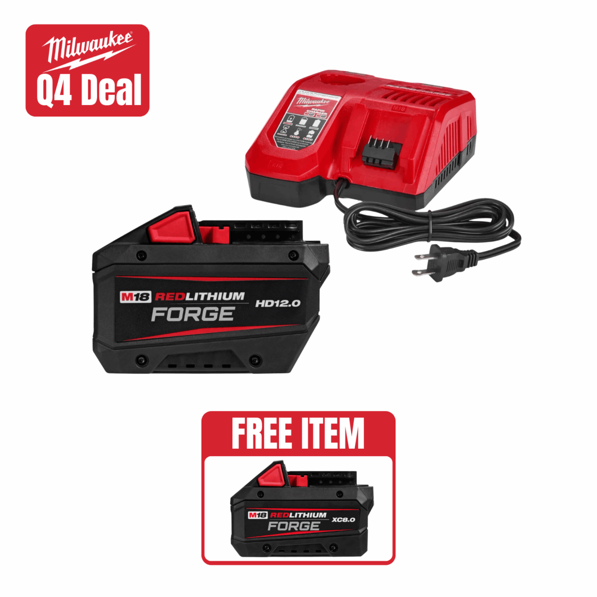 Milwaukee Tool M18 REDLITHIUM Forge HD12.0 Starter Kit in Gift Box Main image