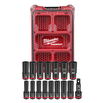 SHOCKWAVE Impact Duty™ Socket 1/2” Dr 15PC SAE PACKOUT Set