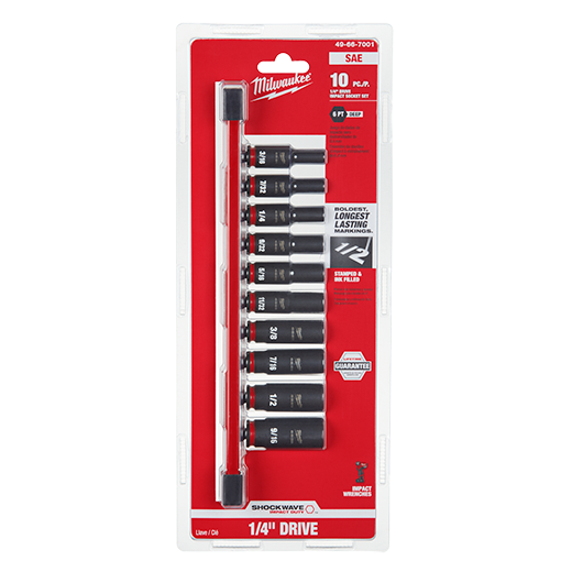 10PC SHOCKWAVE Impact Duty™ SAE Deep 6 Point Socket Set Secondary image