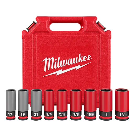 SHOCKWAVE Impact Duty™ 1/2 Drive SAE & Metric 9PC Lug Nut Wheel Socket Set Main image
