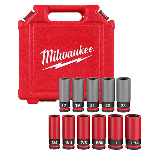 SHOCKWAVE Impact Duty™ 1/2 Drive SAE & Metric 11PC Lug Nut Wheel Socket Set Main image