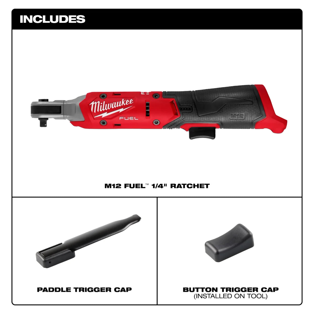 M12 FUEL 1/4" RATCHET w/ FREE 2.0 Battery