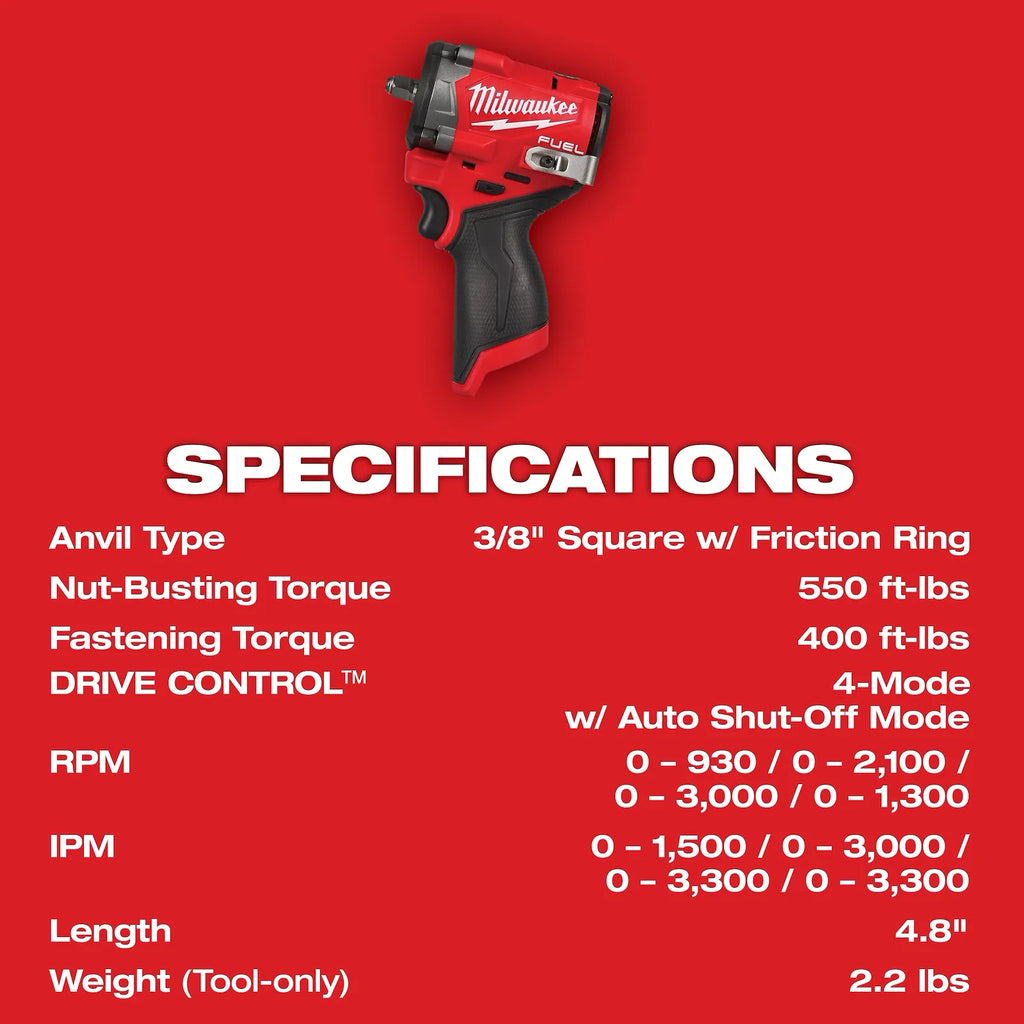 Milwaukee Tool M12 FUEL 3-Tool Combo Kit w/ FREE Cutoff Tool