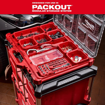 Milwaukee Tool 44 Piece 1/4 Inch Hex Drive Mini Flex Head Ratchet and Bit Set