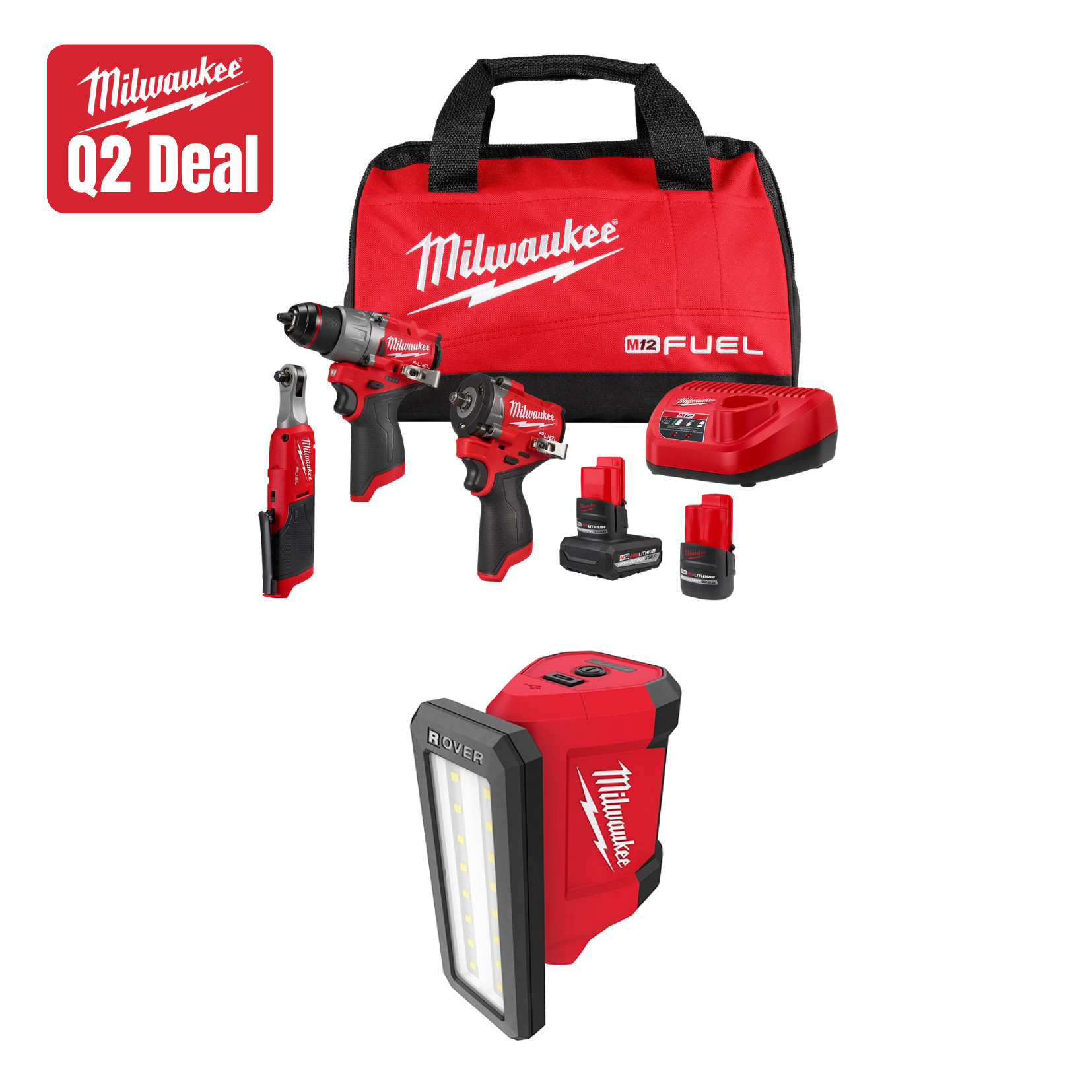 NEW Milwaukee Tool M12 FUEL 3-Tool Combo Kit w/ FREE Item Secondary image