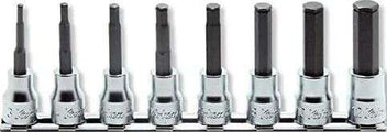 3/8 Sq. Dr. Bit Socket set 3mm-12mm Hex Length 200mm 8 pieces
