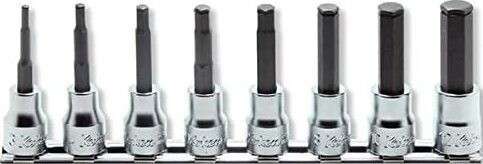 3/8 Sq. Dr. Bit Socket set 3mm-12mm Hex Length 200mm 8 pieces Main image
