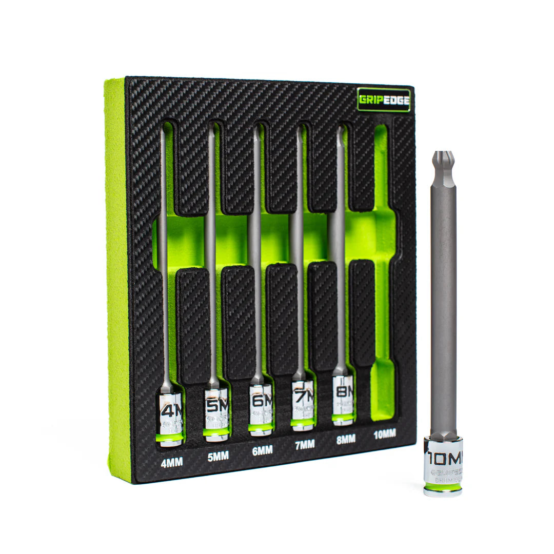 6-PC RPT 3/8'' Drive Long Metric Ball Hex Driver Set