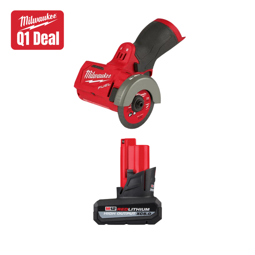 Milwaukee Cut Off Tool w/ FREE 5.0 High Output Battery Main image